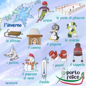 l'inverno - włoski słownik obrazkowy