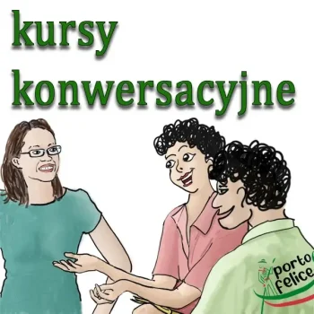 Rysunek rozmawiających osób - konwersacje z włoskiego